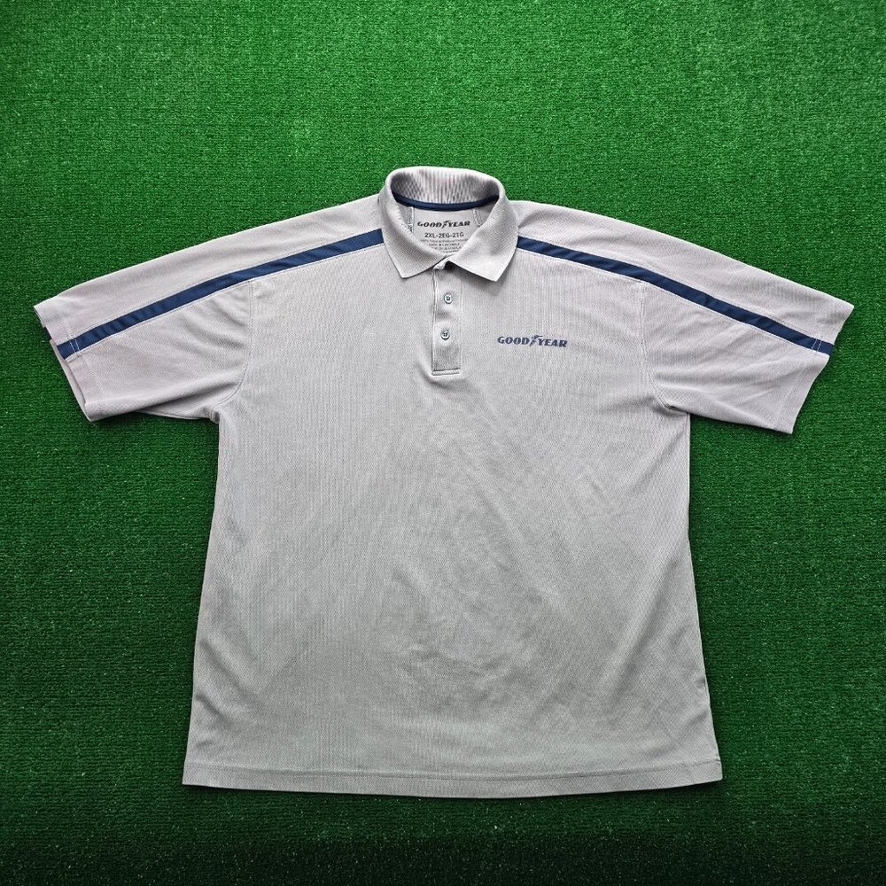 Good Year‎ Polo Shirt Mens 2XL Gray Employee Uniform Work Wear Automotive